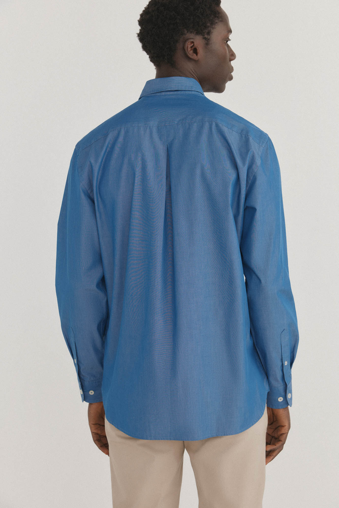 Pedro del Hierro Camisa lisa popel&iacute;n Azul