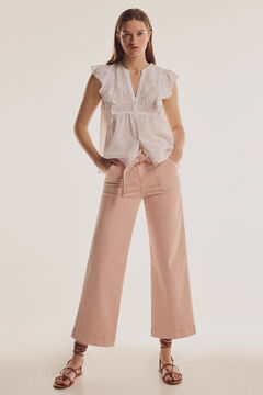 Pedro del Hierro Straight fit belted jeans Pink