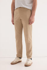 Pedro del Hierro Linen worker regular trousers Beige