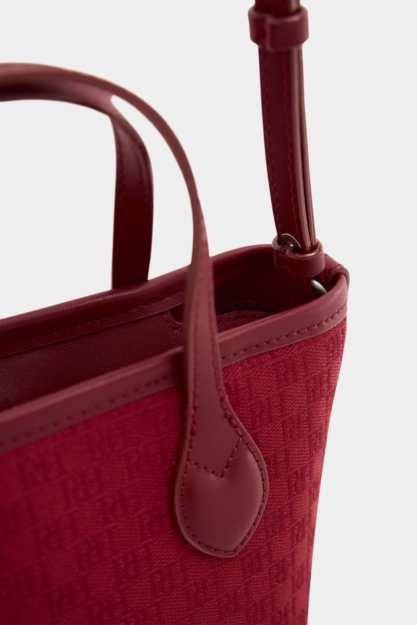 Pedro del Hierro Mini shopper jacquard Burdeos