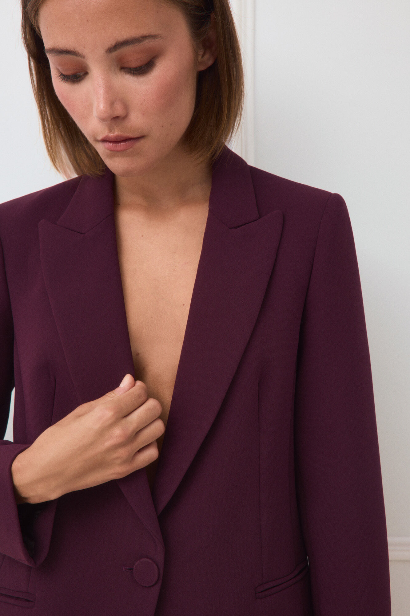 TFP by Tamara Falc&oacute; Fitted blazer Burgundy