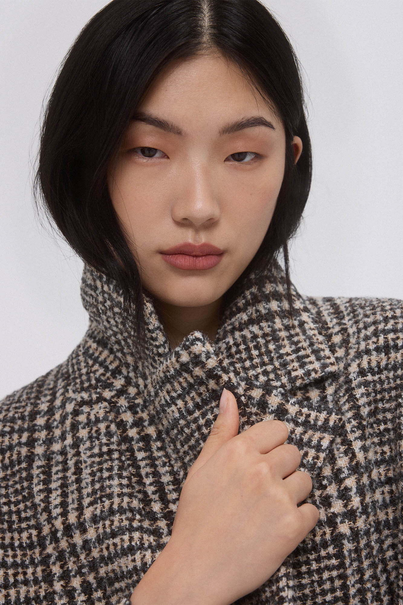 Pedro del Hierro Sobretudo xadrez Beige