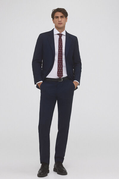 Pedro del Hierro Calça slim xadrez Azul