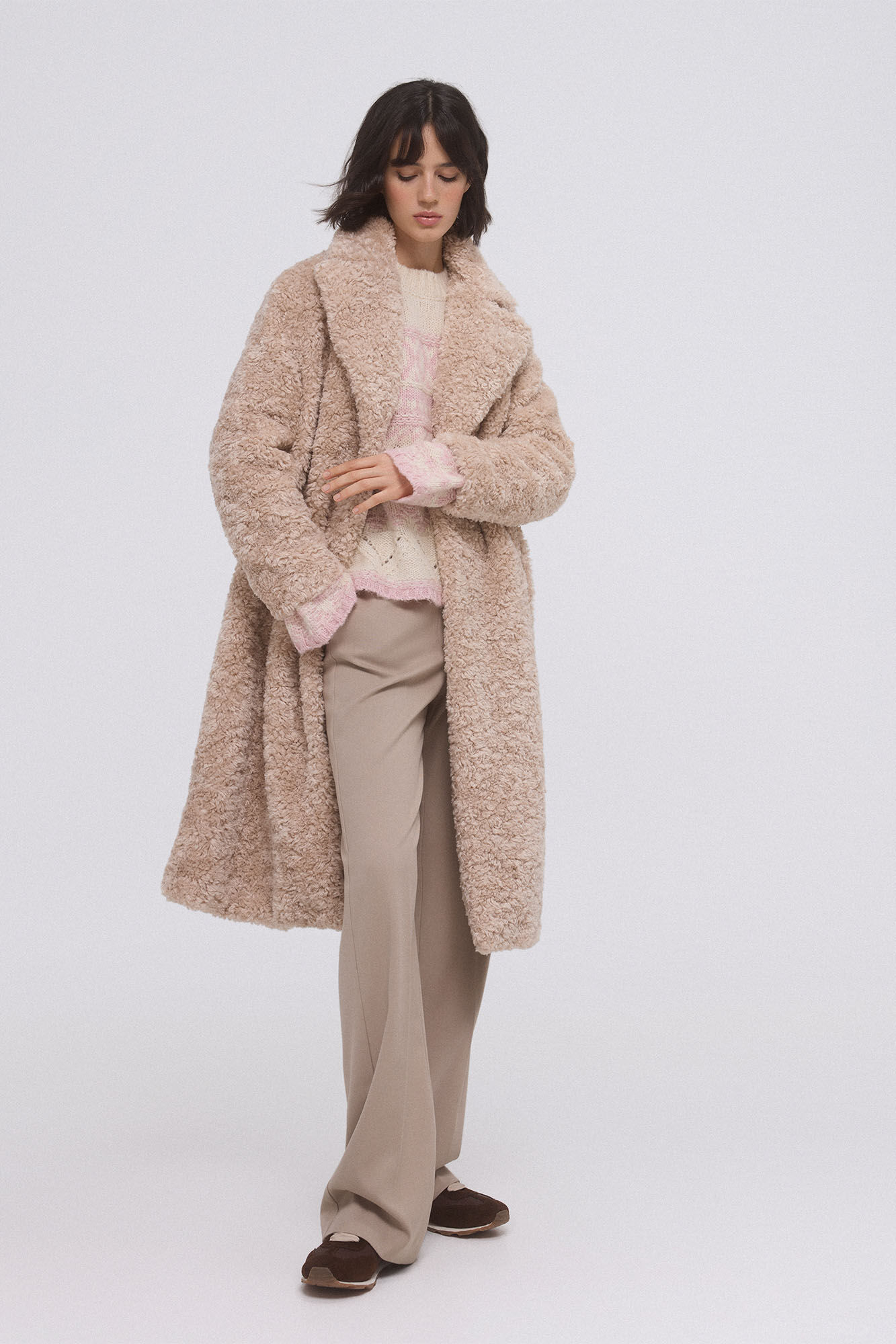 Pedro del Hierro Two-tone jacquard jumper Pink