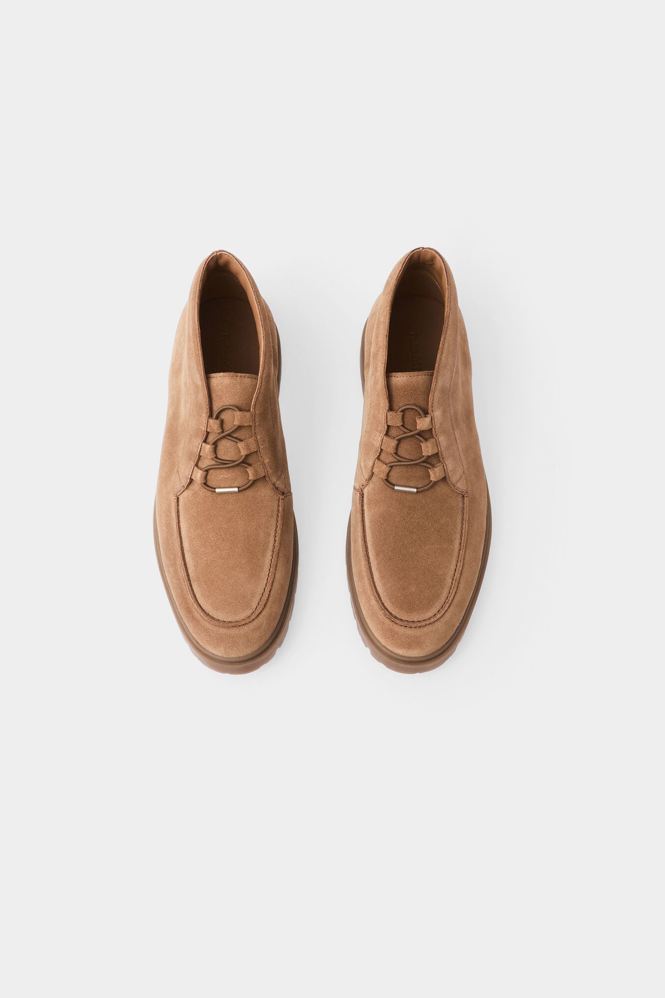 Pedro del Hierro Botim de pele com atacadores Beige