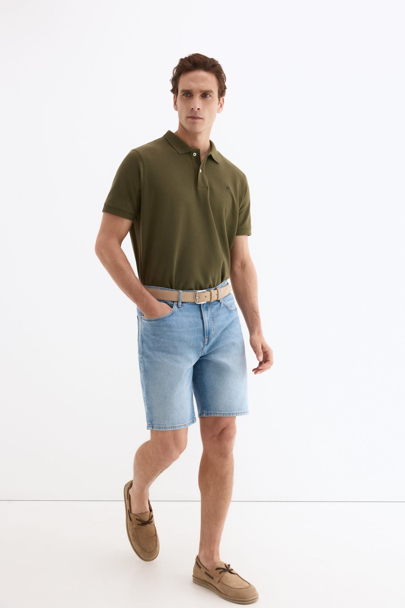 Pedro del Hierro Regular fit 5 pocket Bermuda shorts