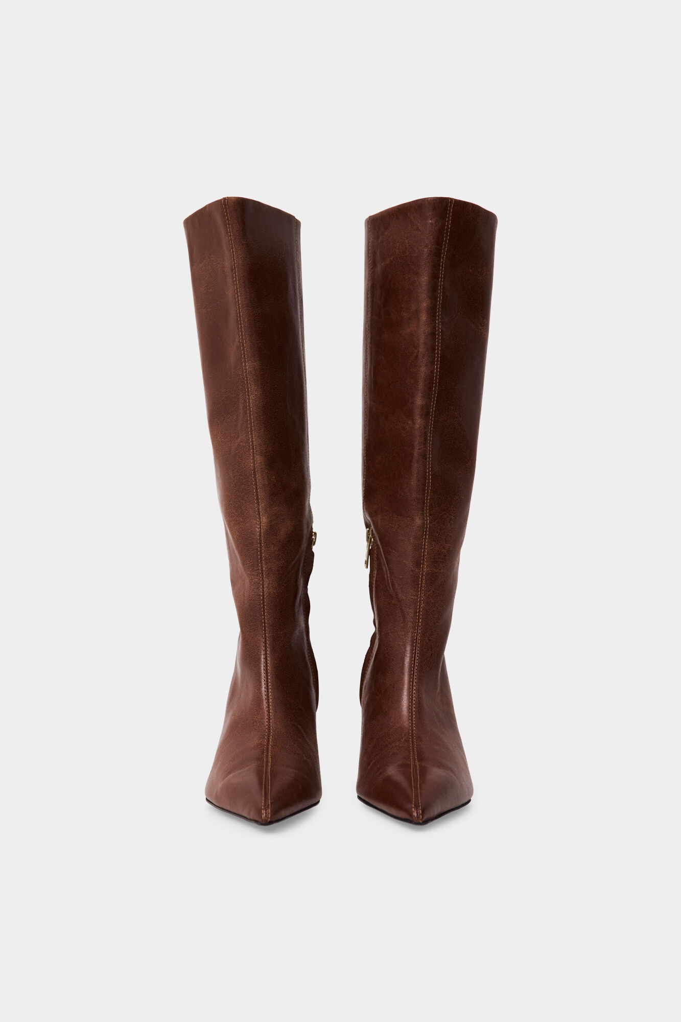 Pedro del Hierro Leather high heel boot Brown