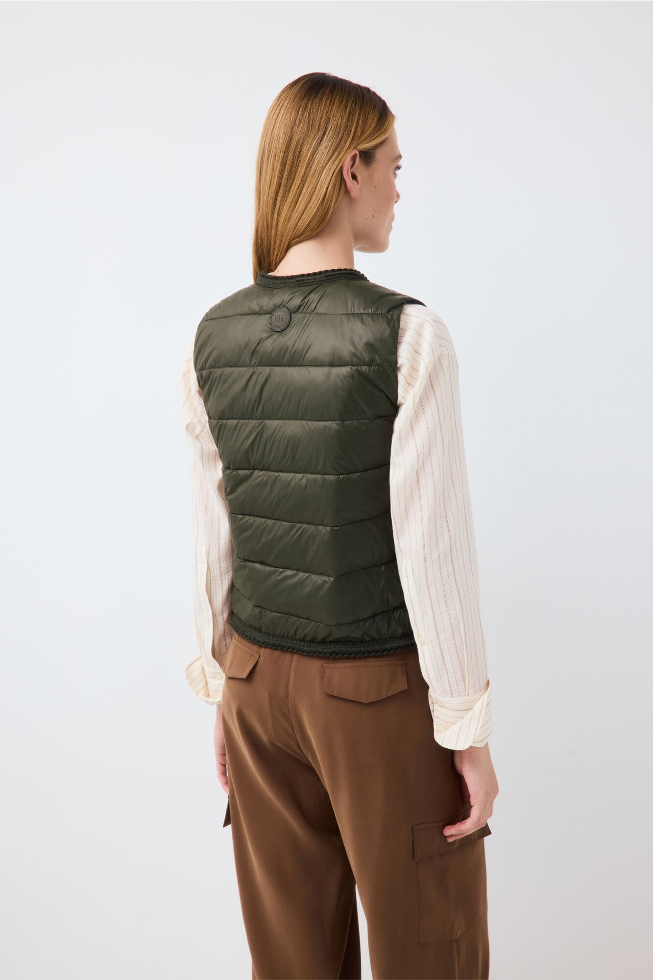 Pedro del Hierro Plain puffer gilet Green