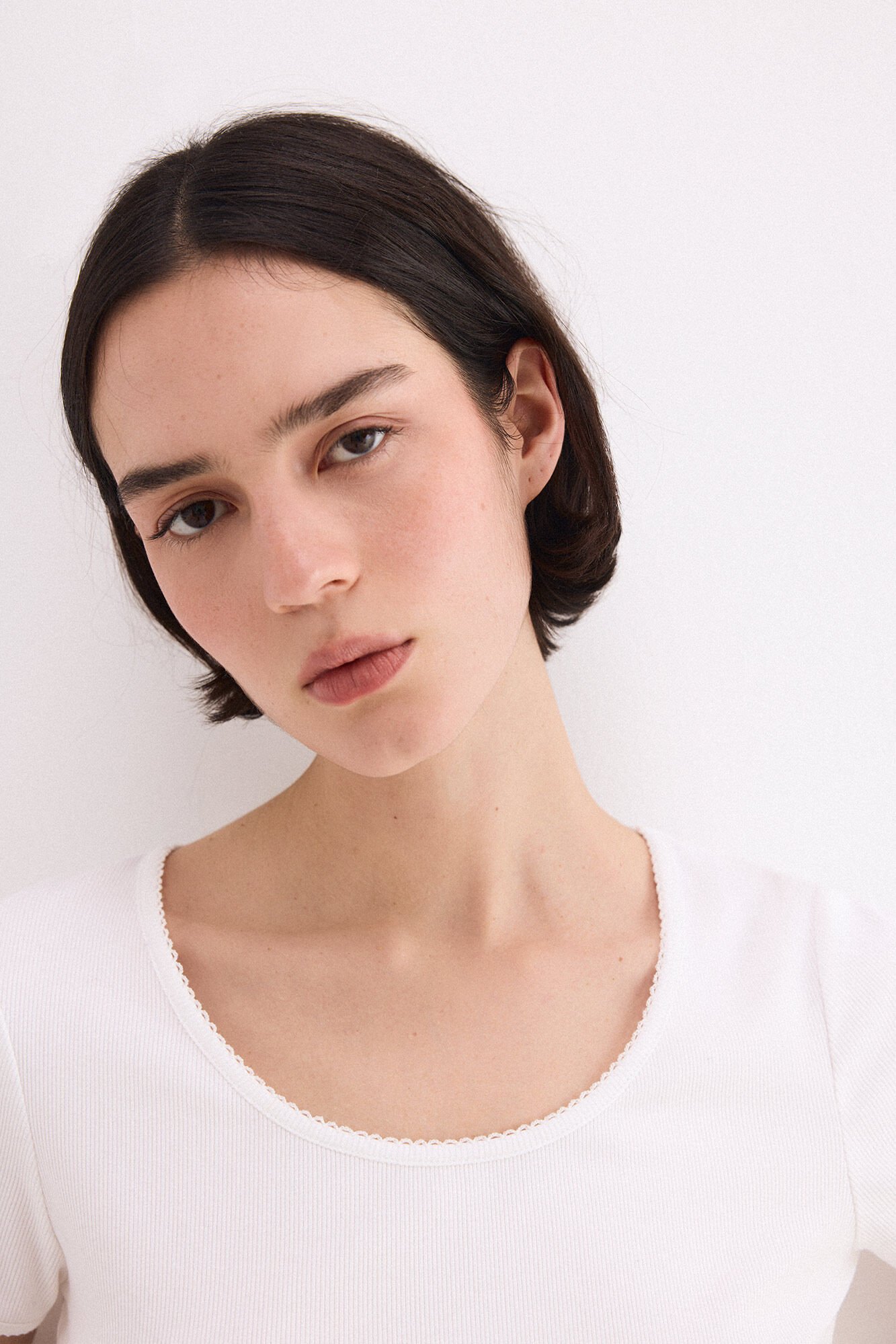 Pedro del Hierro Lace T-shirt Ecru