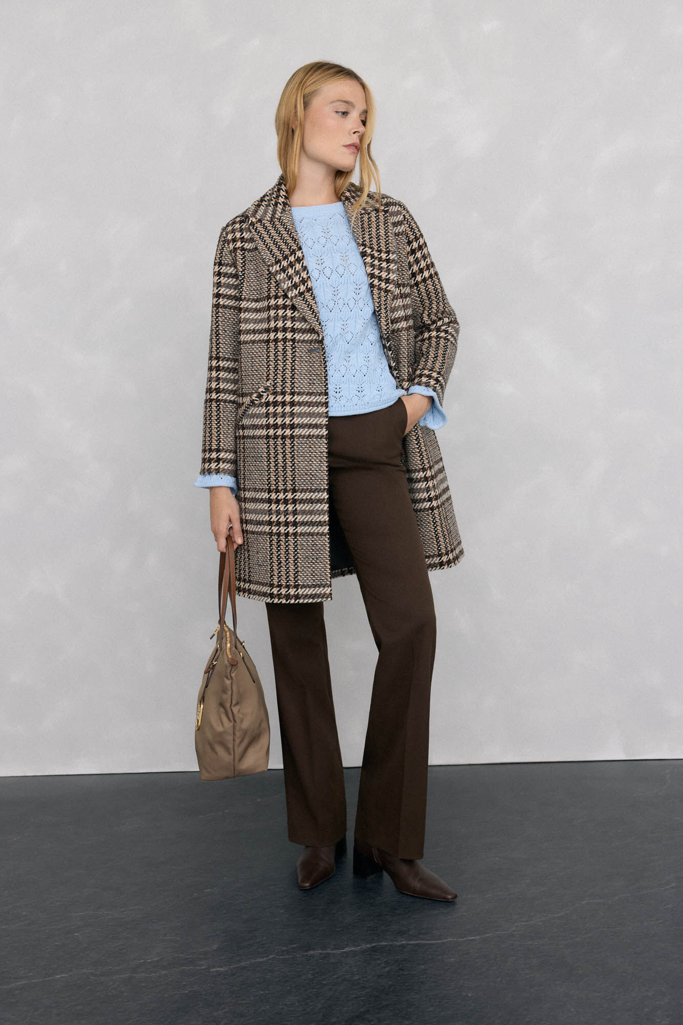 Pedro del Hierro Fancy openwork sweater Blue