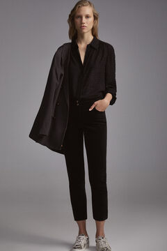 Pedro del Hierro Velvet skinny jeans Black