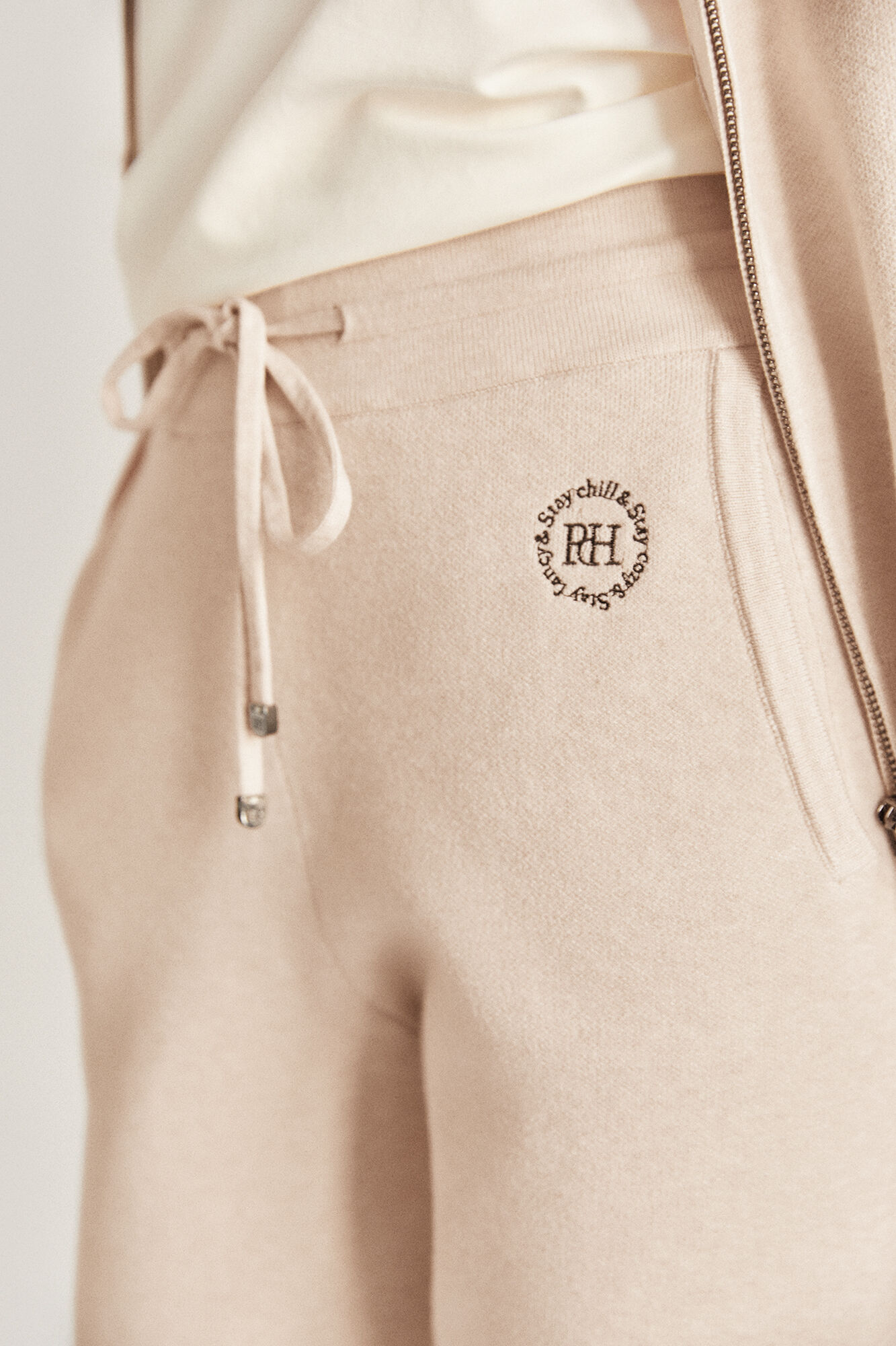 Pedro del Hierro Pantal&oacute;n jogger de punto tacto suave Marr&oacute;n