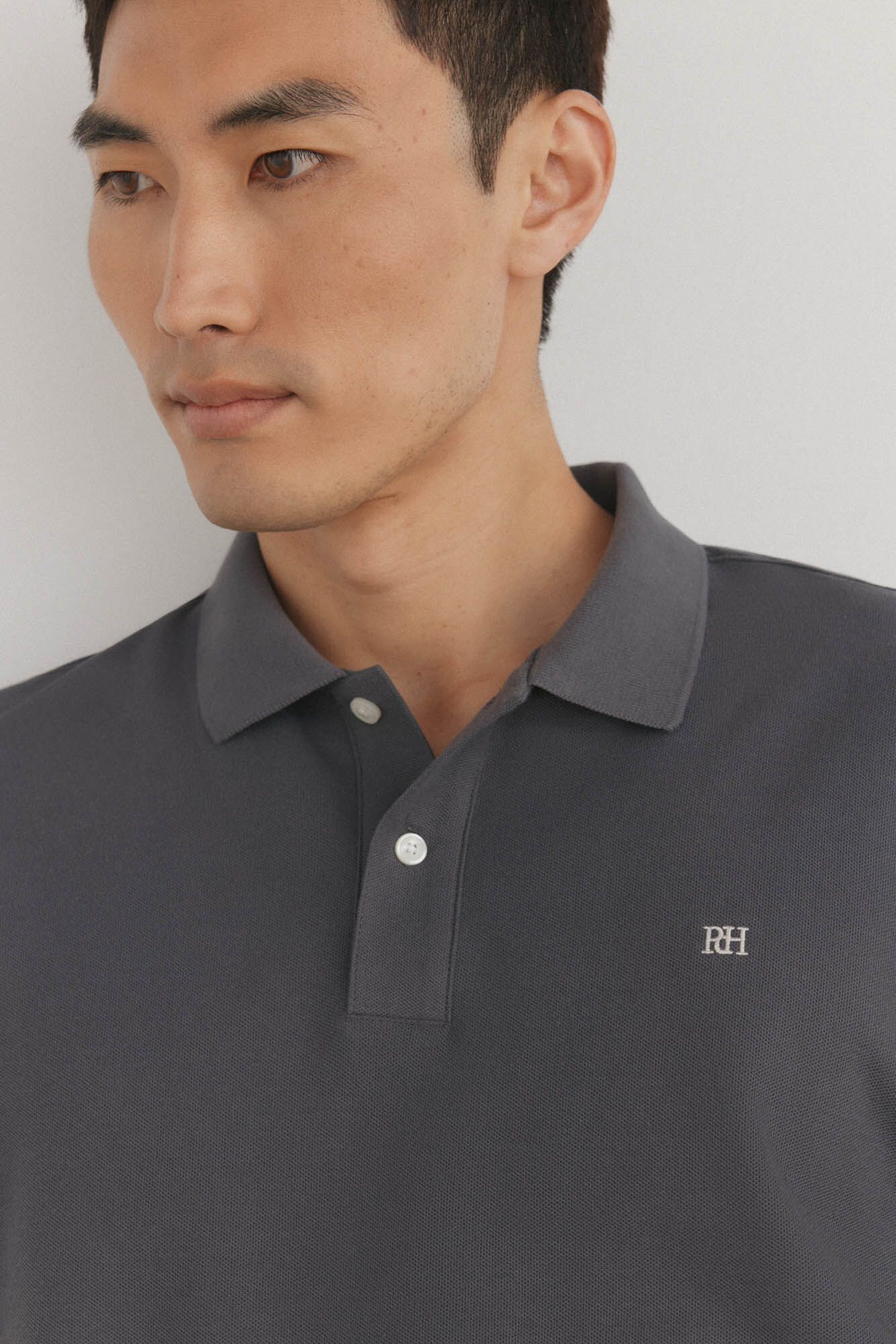 Pedro del Hierro Basic piqu&eacute; polo shirt Grey