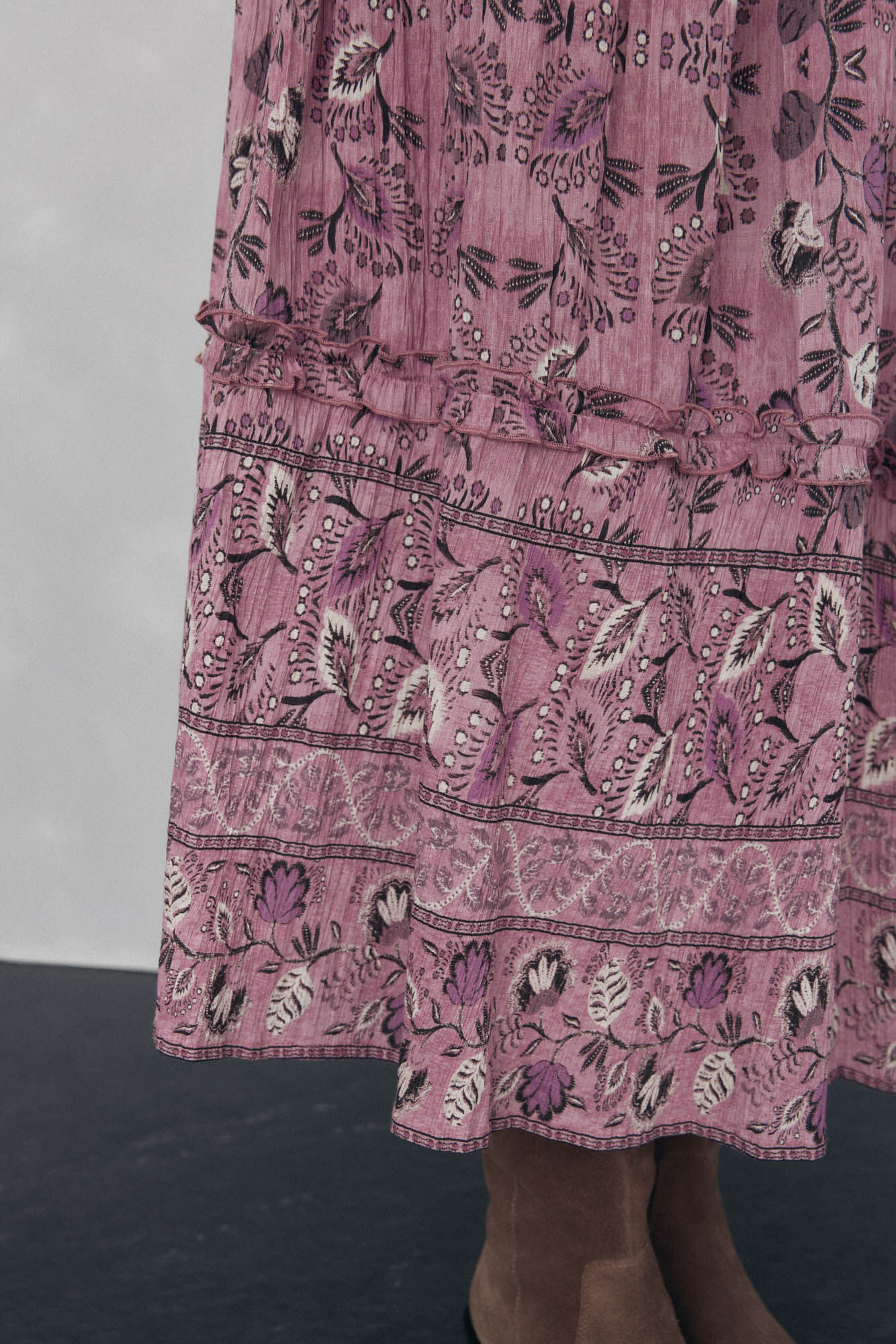 Pedro del Hierro Printed midi skirt floors