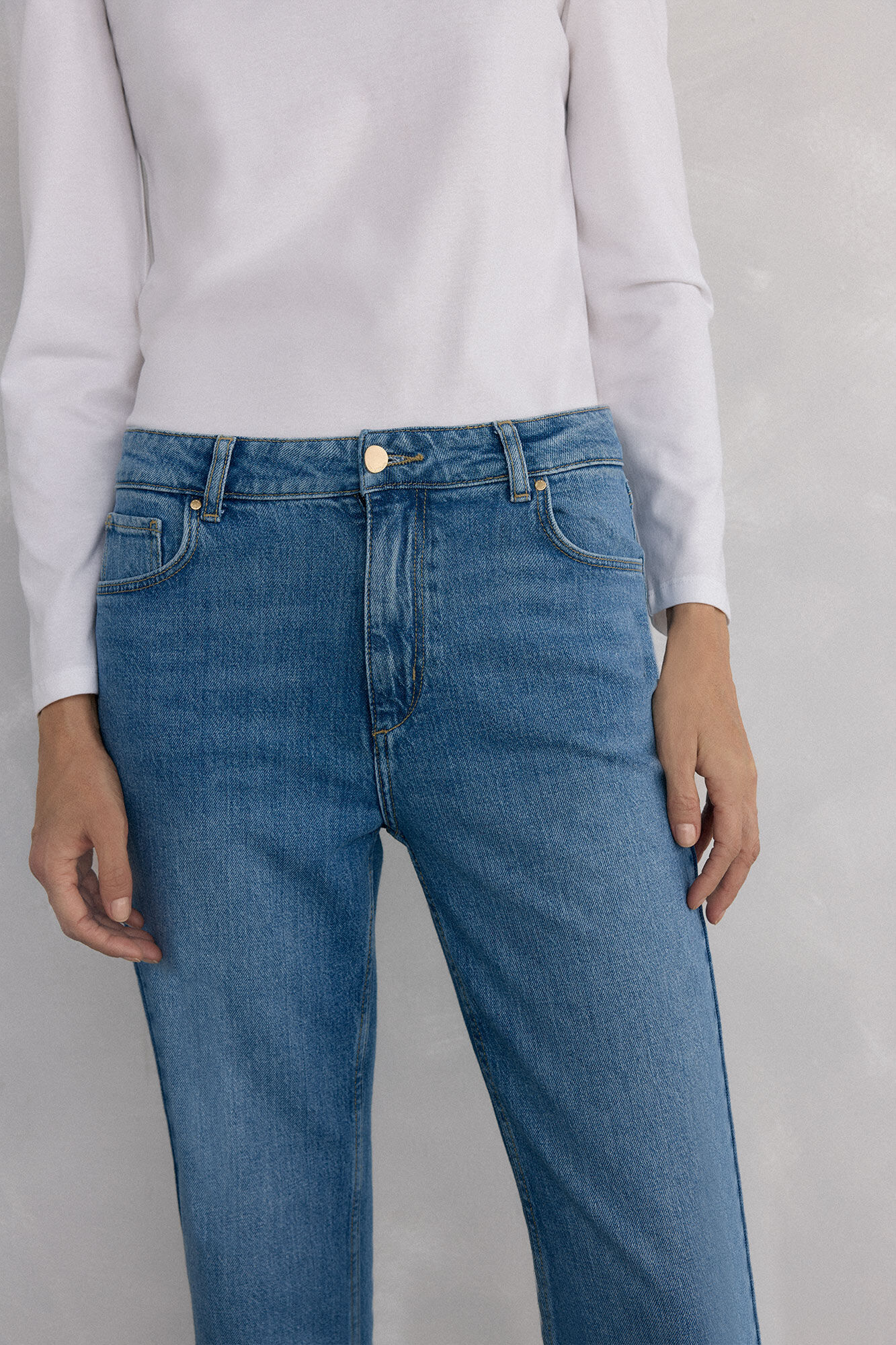 Pedro del Hierro Jeans straight basic Azul