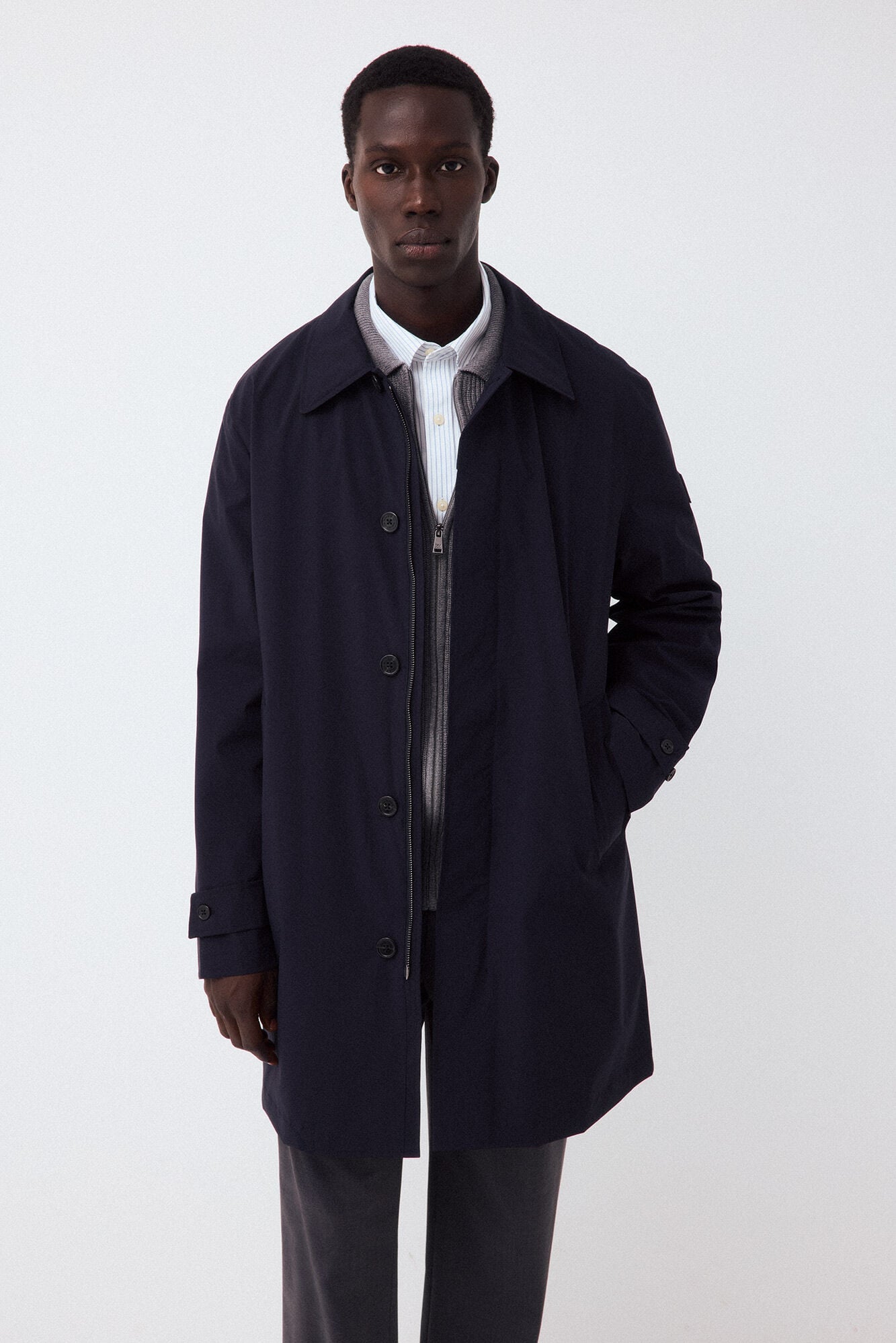 Pedro del Hierro Technical trench Blue
