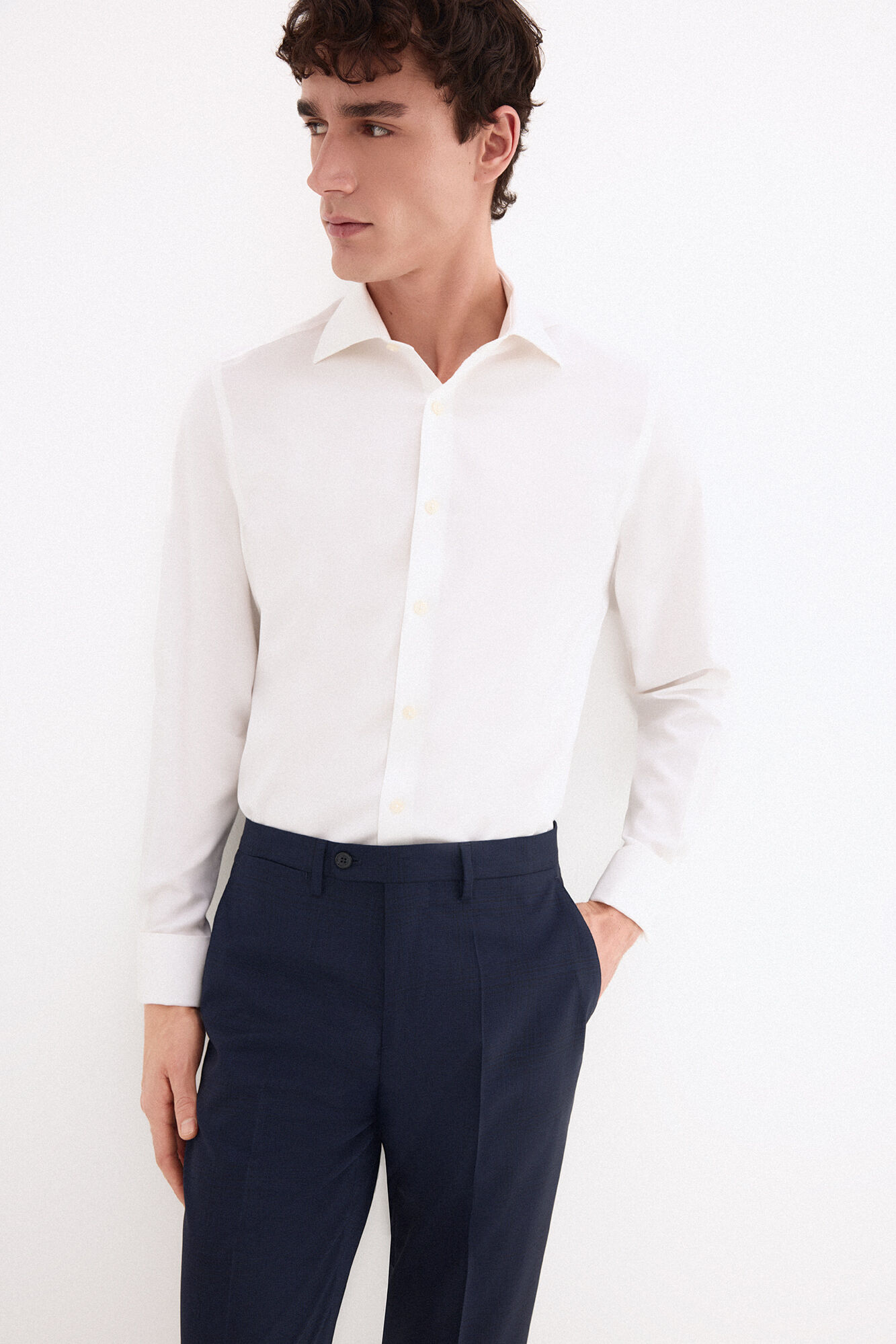 Pedro del Hierro Non-iron stain-resistant French cuff shirt