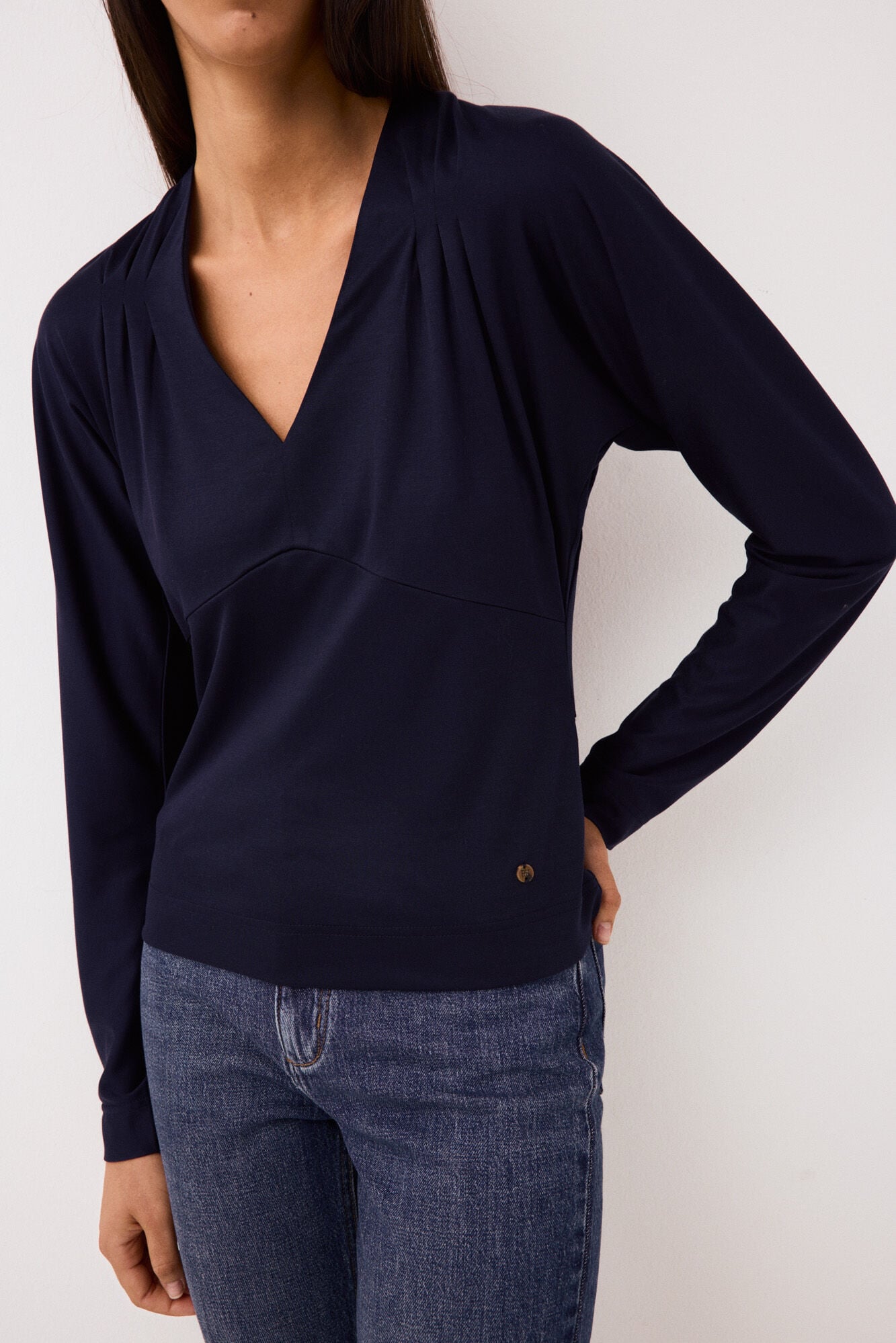 Pedro del Hierro V-neck long sleeve T-shirt