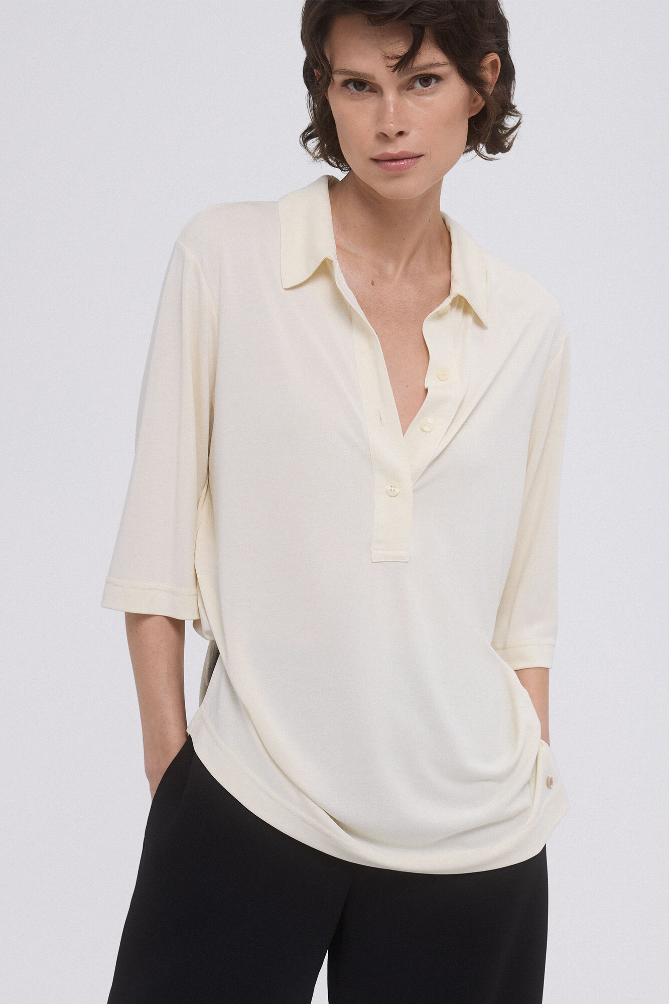 Pedro del Hierro p&oacute;lo largo Beige