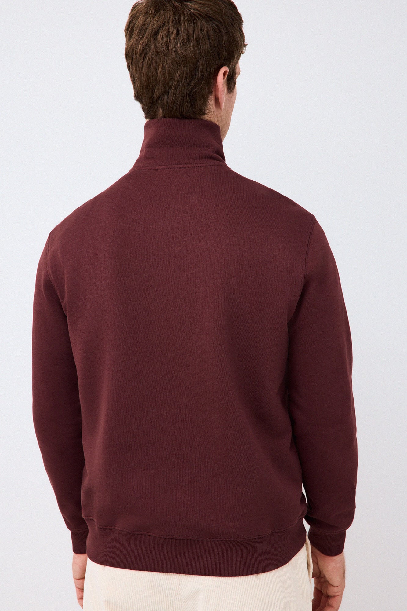 Pedro del Hierro Zip neck sweatshirt Burgundy