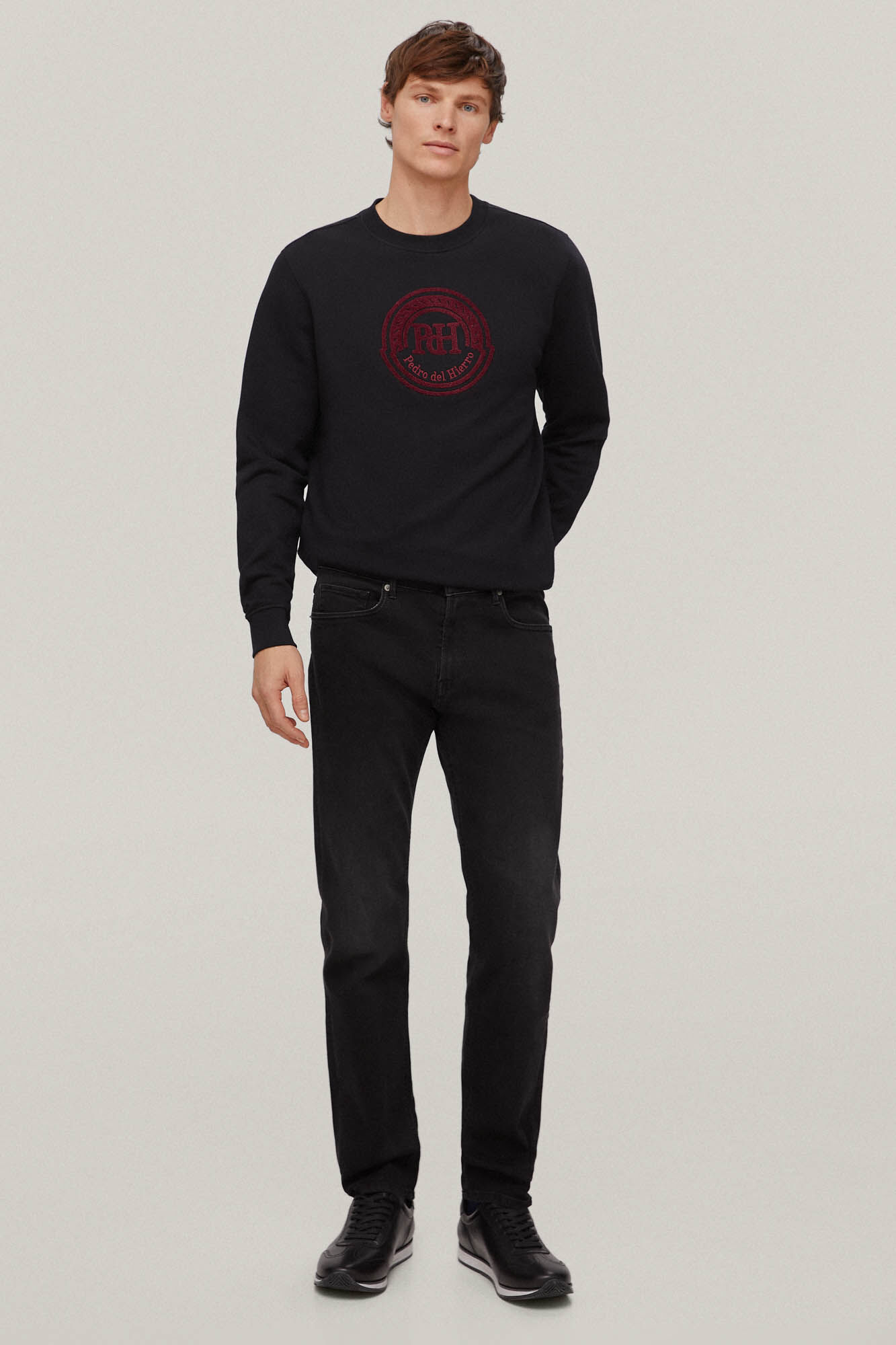 Pedro del Hierro Pantal&oacute;n vaquero regular s&uacute;per suave Negro