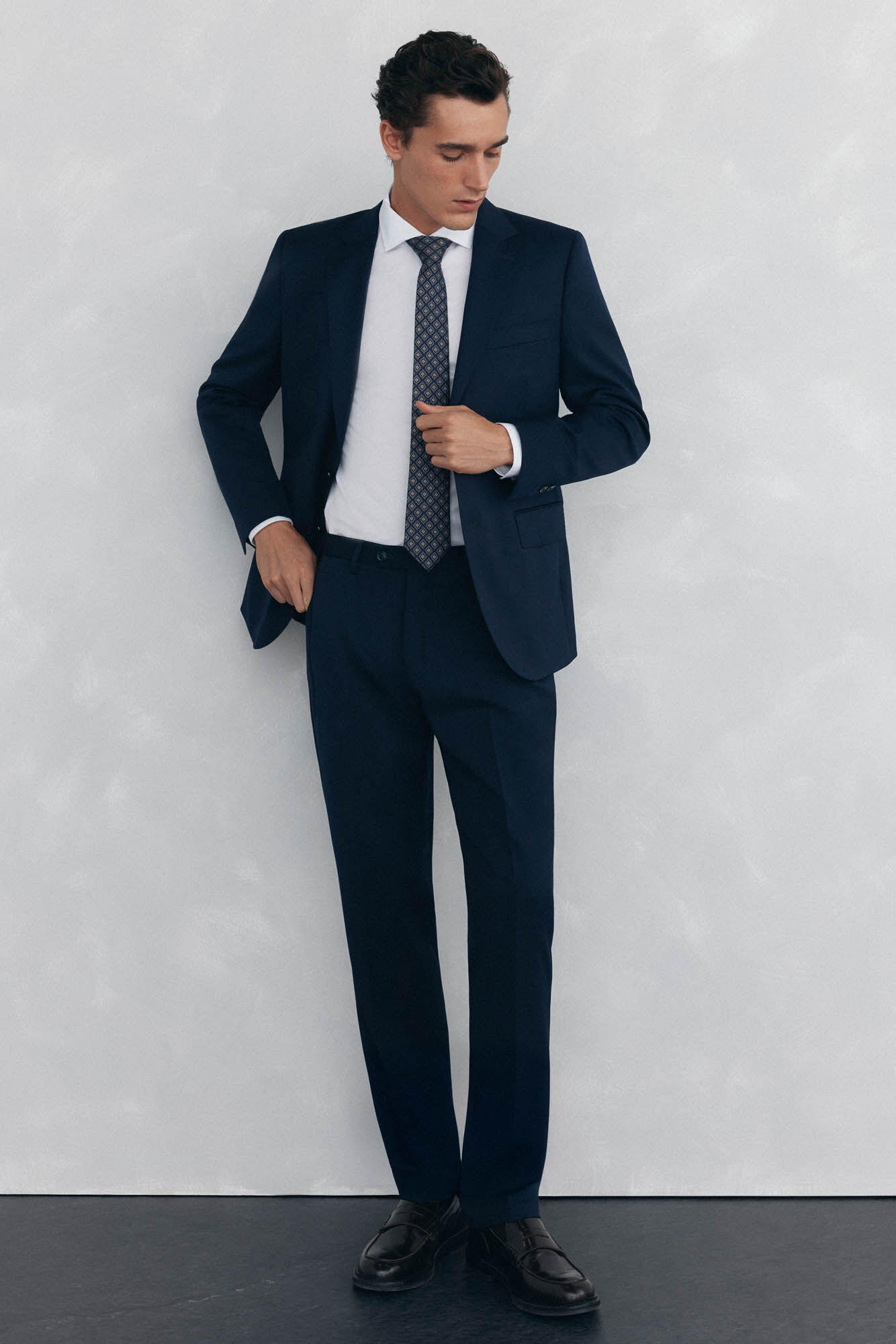 Pedro del Hierro Plain twill shirt, easy iron + anti-odor, slim fit White