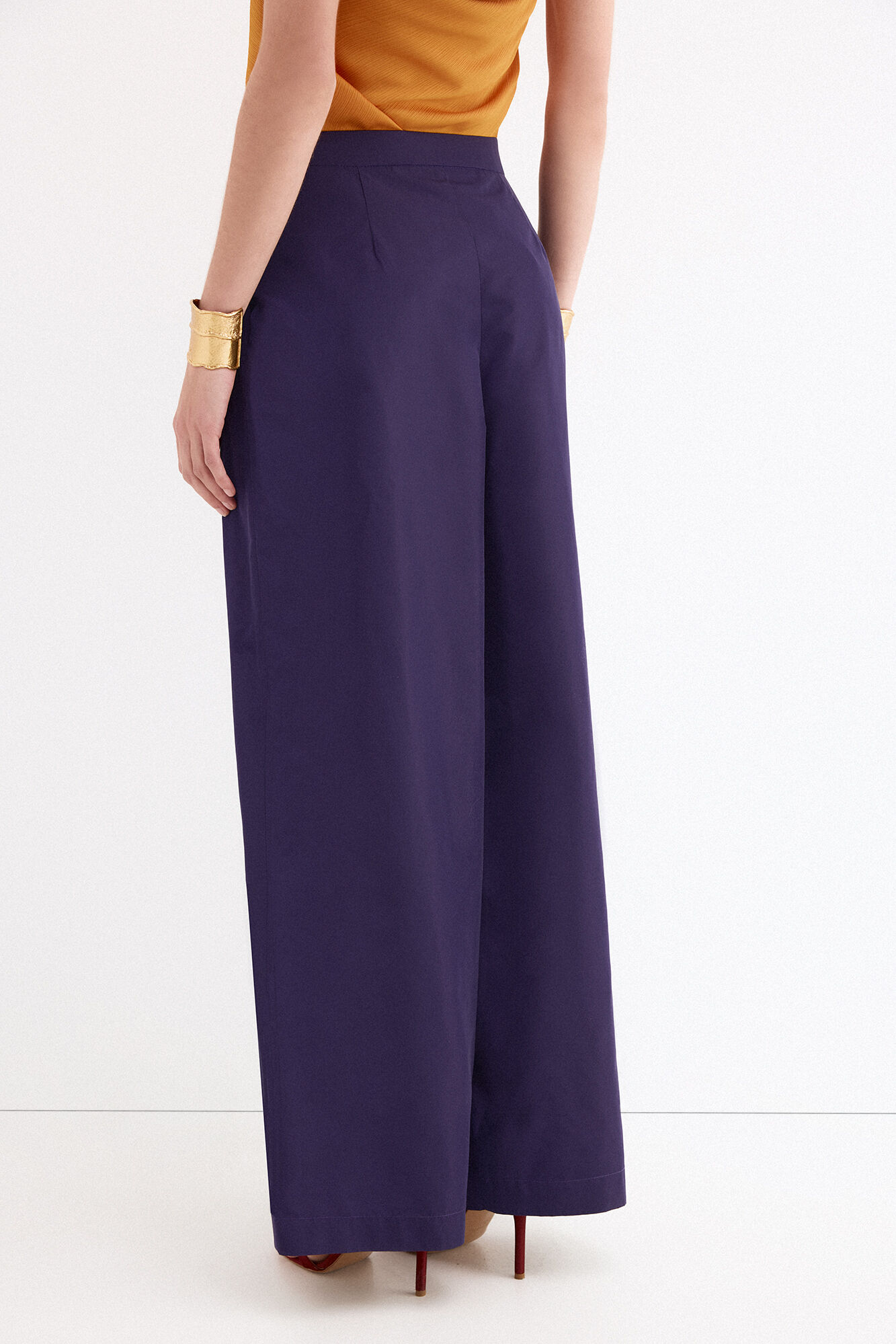 Pedro del Hierro Taffeta trousers Blue