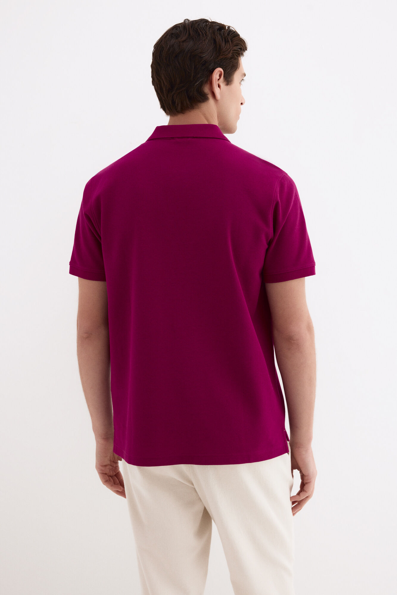 Pedro del Hierro Basic piqu&eacute; polo shirt Purple