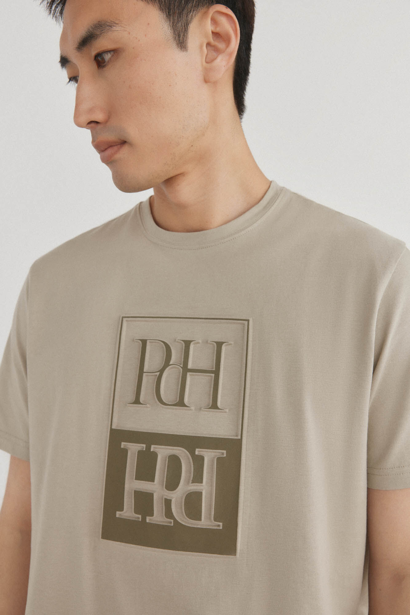 Pedro del Hierro Relief logo T-shirt Green