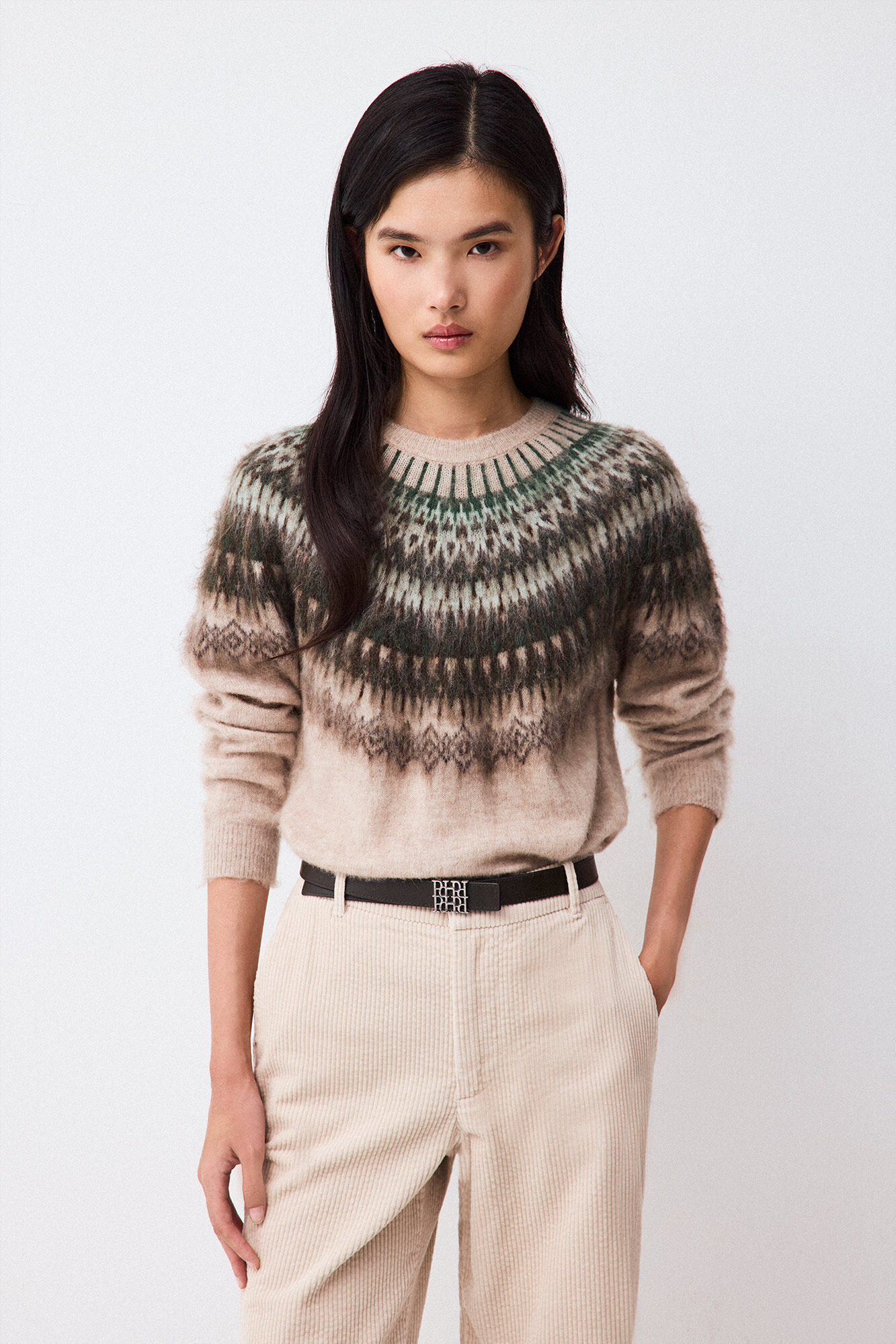 Pedro del Hierro Geometric jacquard jumper