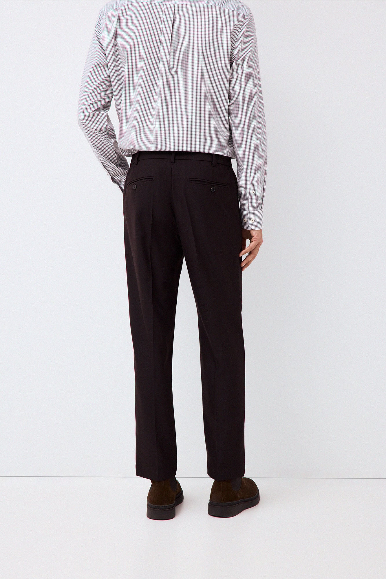 Pedro del Hierro Tapered tailored trousers Brown