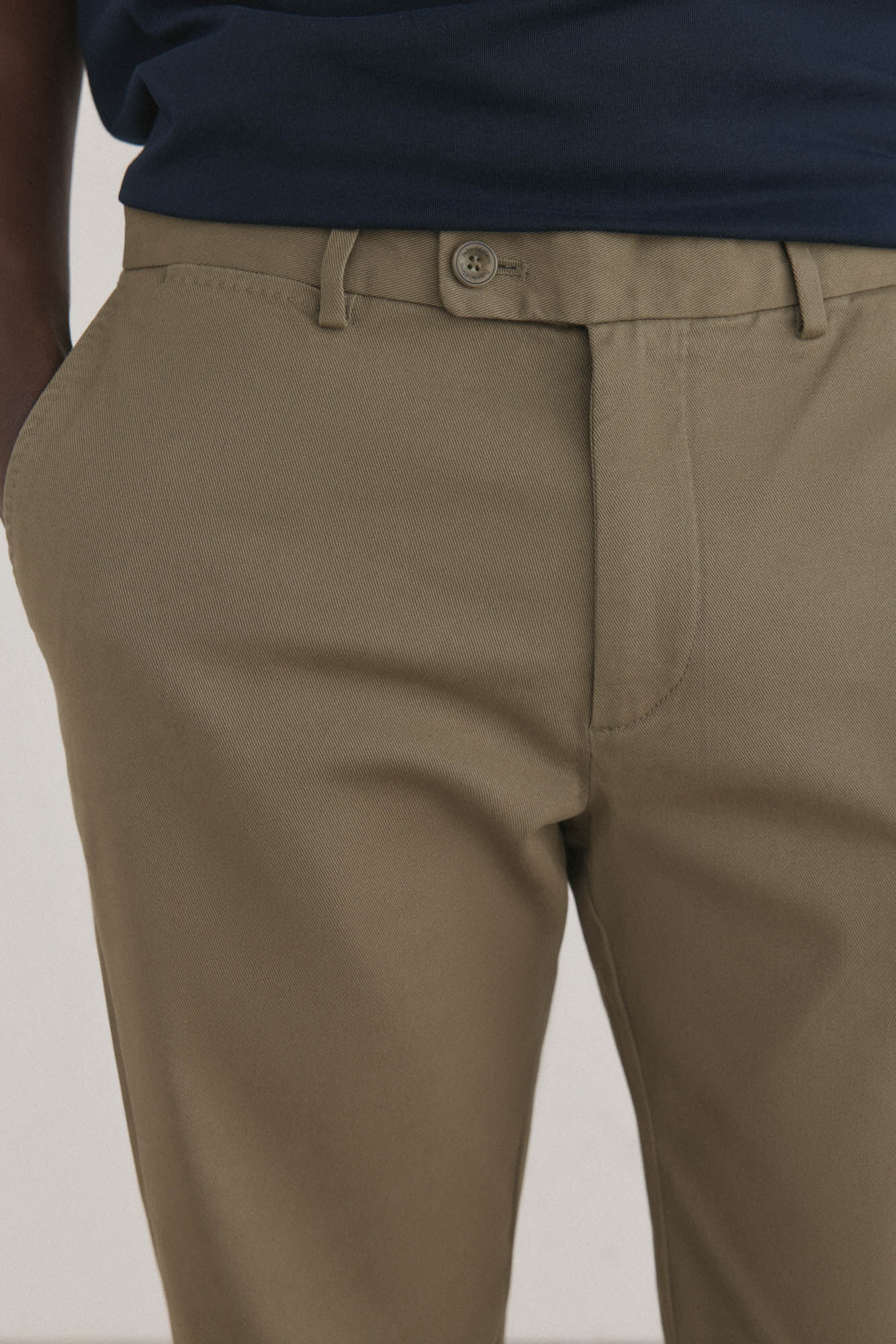 Pedro del Hierro Chino regular fit texture Green
