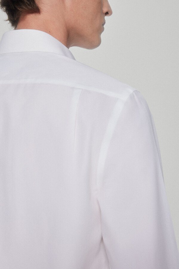 Pedro del Hierro camisa vestir popelín liso non iron + antimanchas White