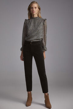 Pedro del Hierro Velvet skinny jeans Green