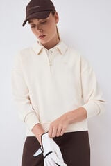 Pedro del Hierro Soft touch sweatshirt Ecru