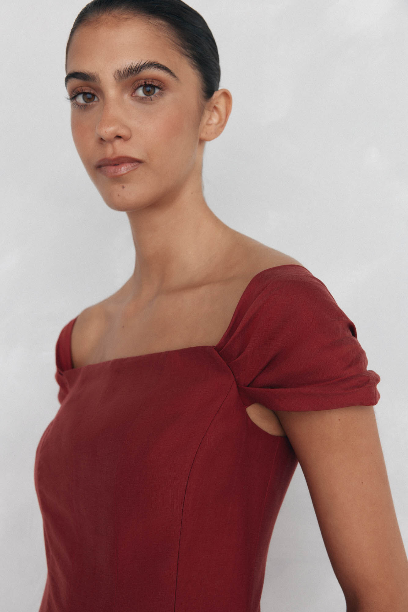 Pedro del Hierro Midi dress cuts Red