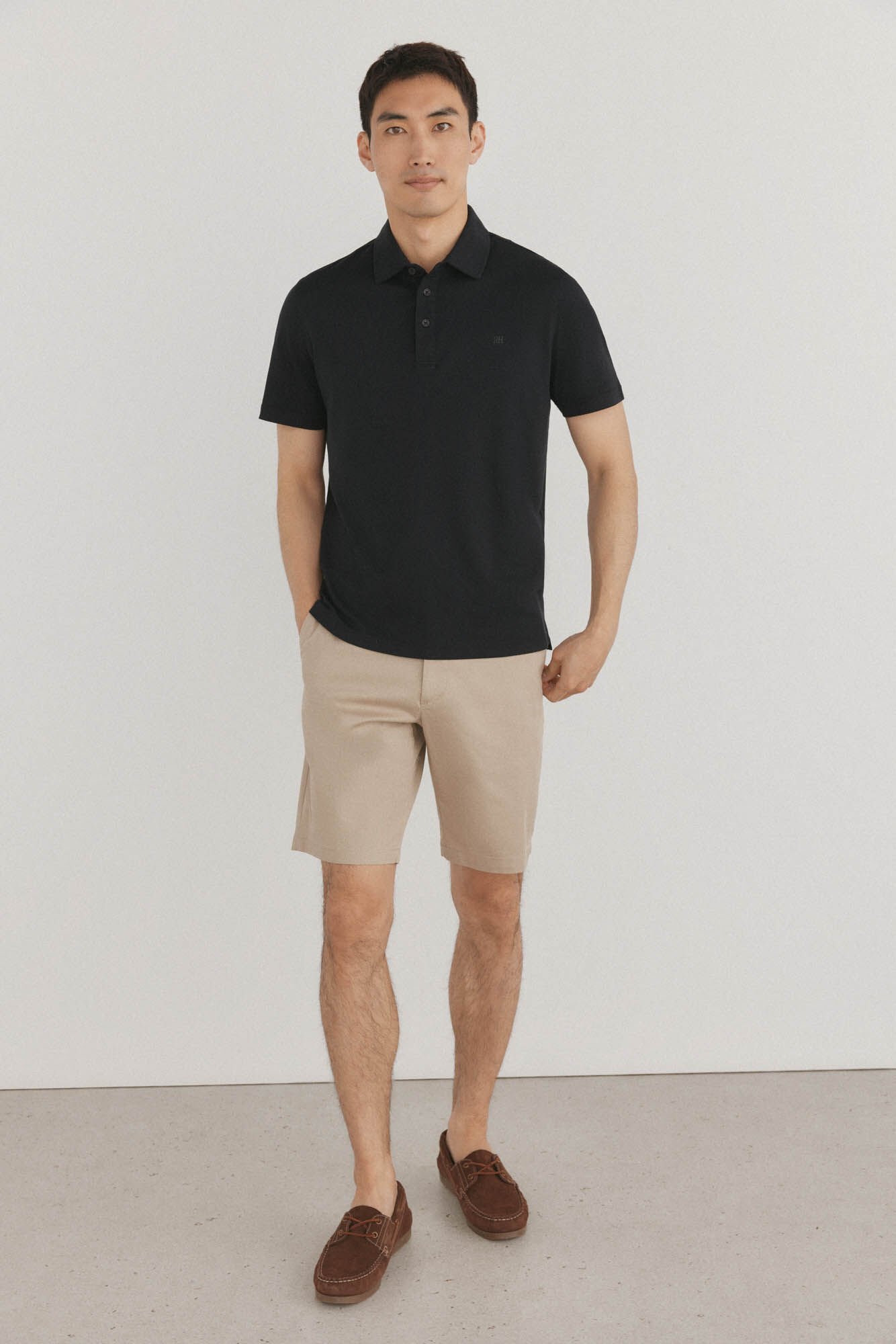 Pedro del Hierro Polo mercerizado Negro