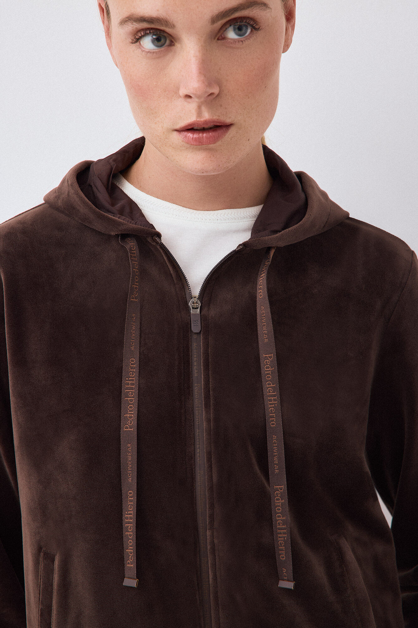 Pedro del Hierro Sudadera terciopelo capucha