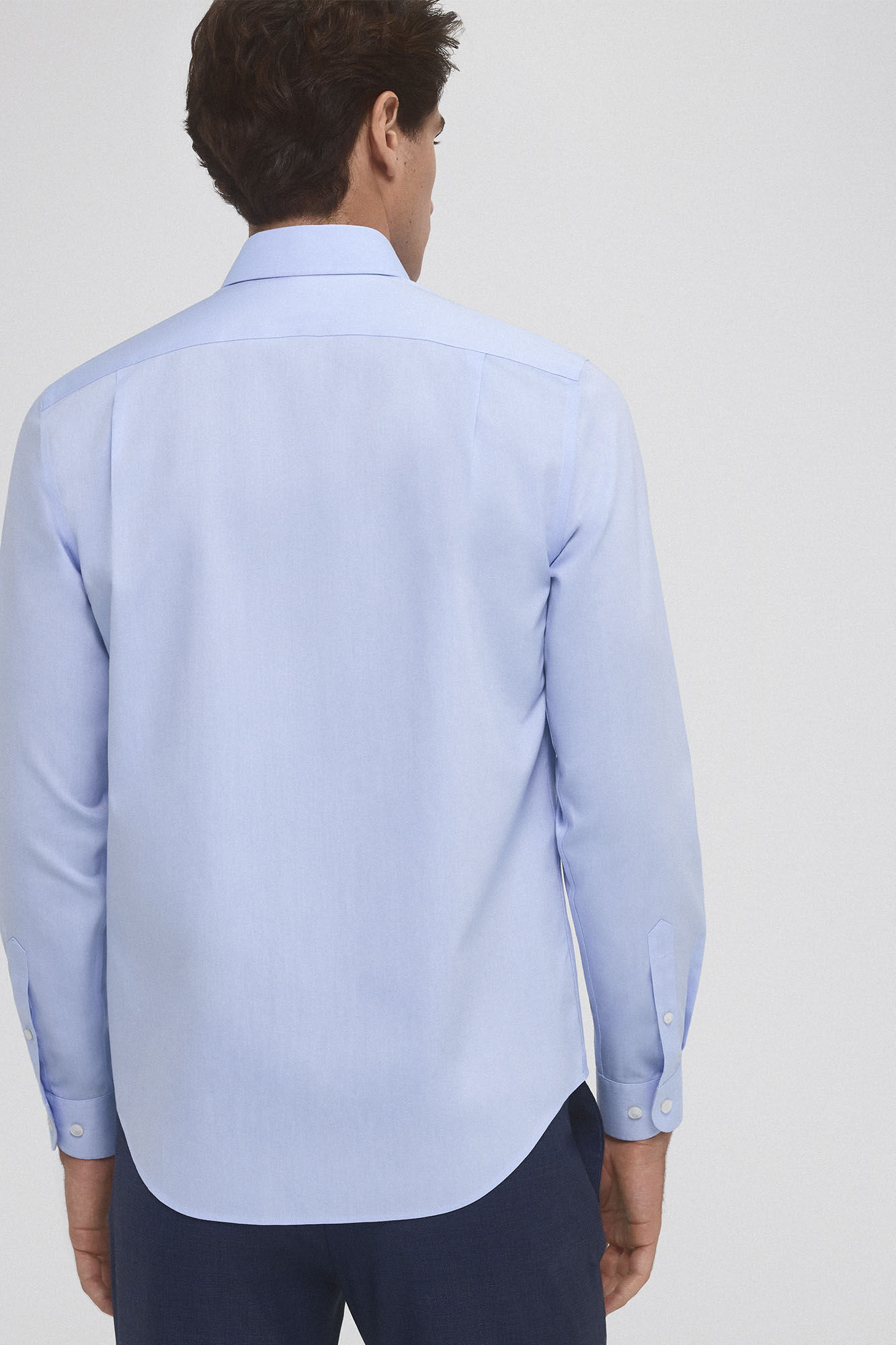 Pedro del Hierro Camisa vestir non iron y antimanchas lisa tailored fit Azul