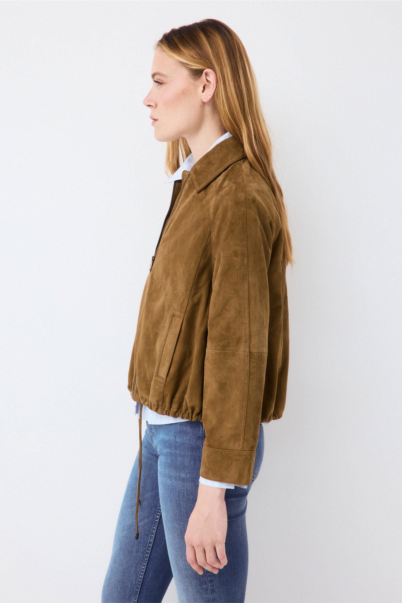 Pedro del Hierro Suede bomber