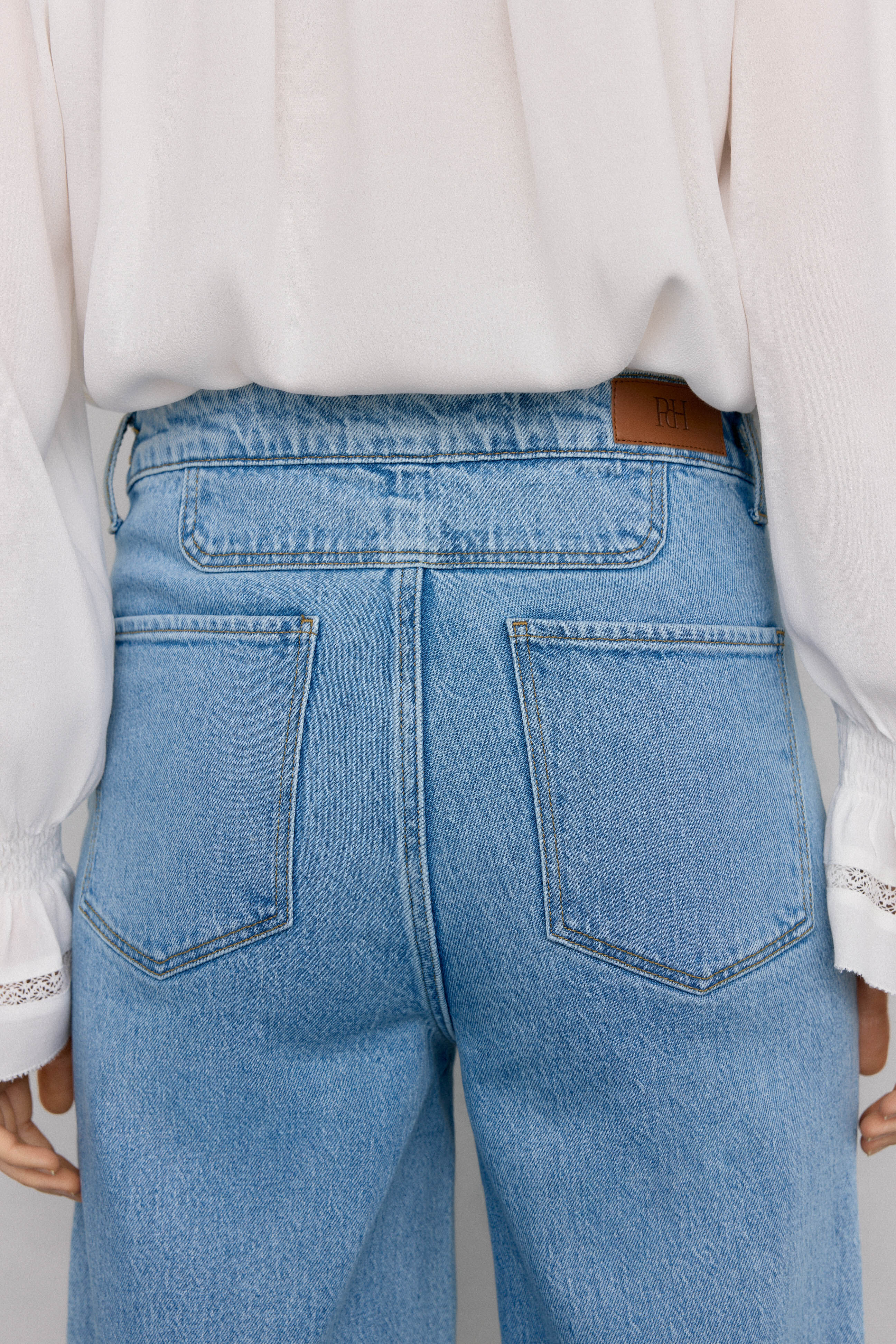 Pedro del Hierro Wide flare jeans Blue