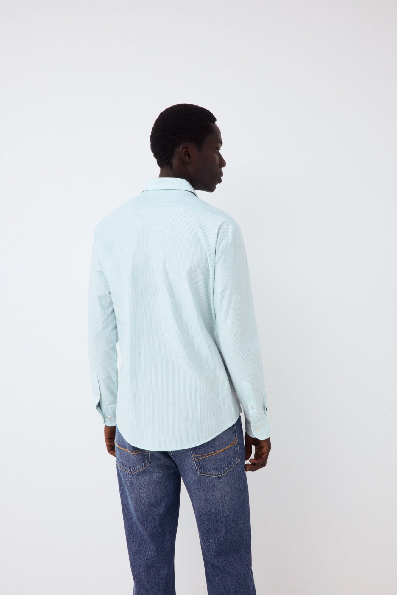 Pedro del Hierro Plain jersey-knit shirt Blue