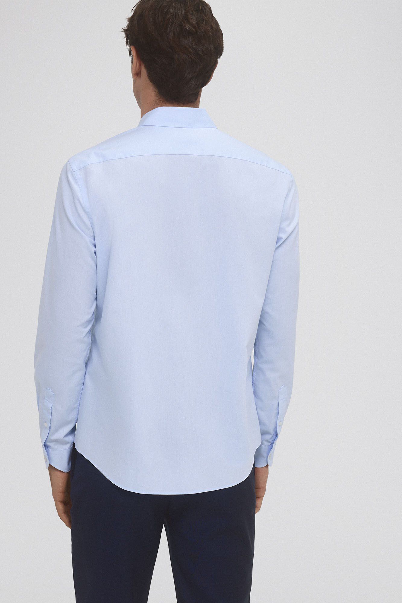 Pedro del Hierro Wrinkle free structured shirt Blue
