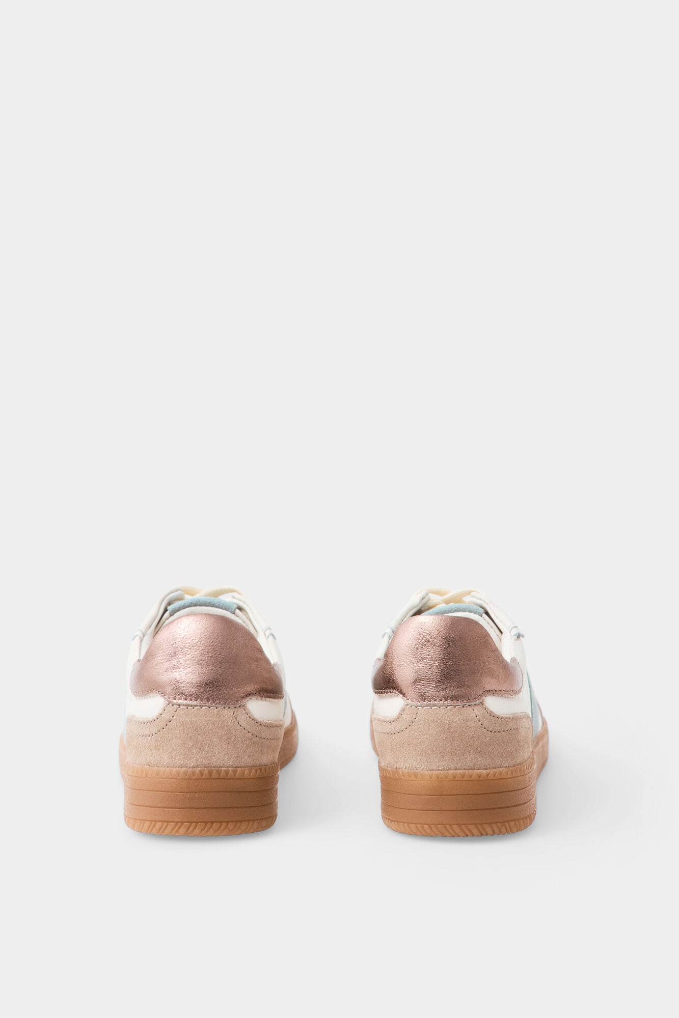 Pedro del Hierro Combined leather sneaker Beige
