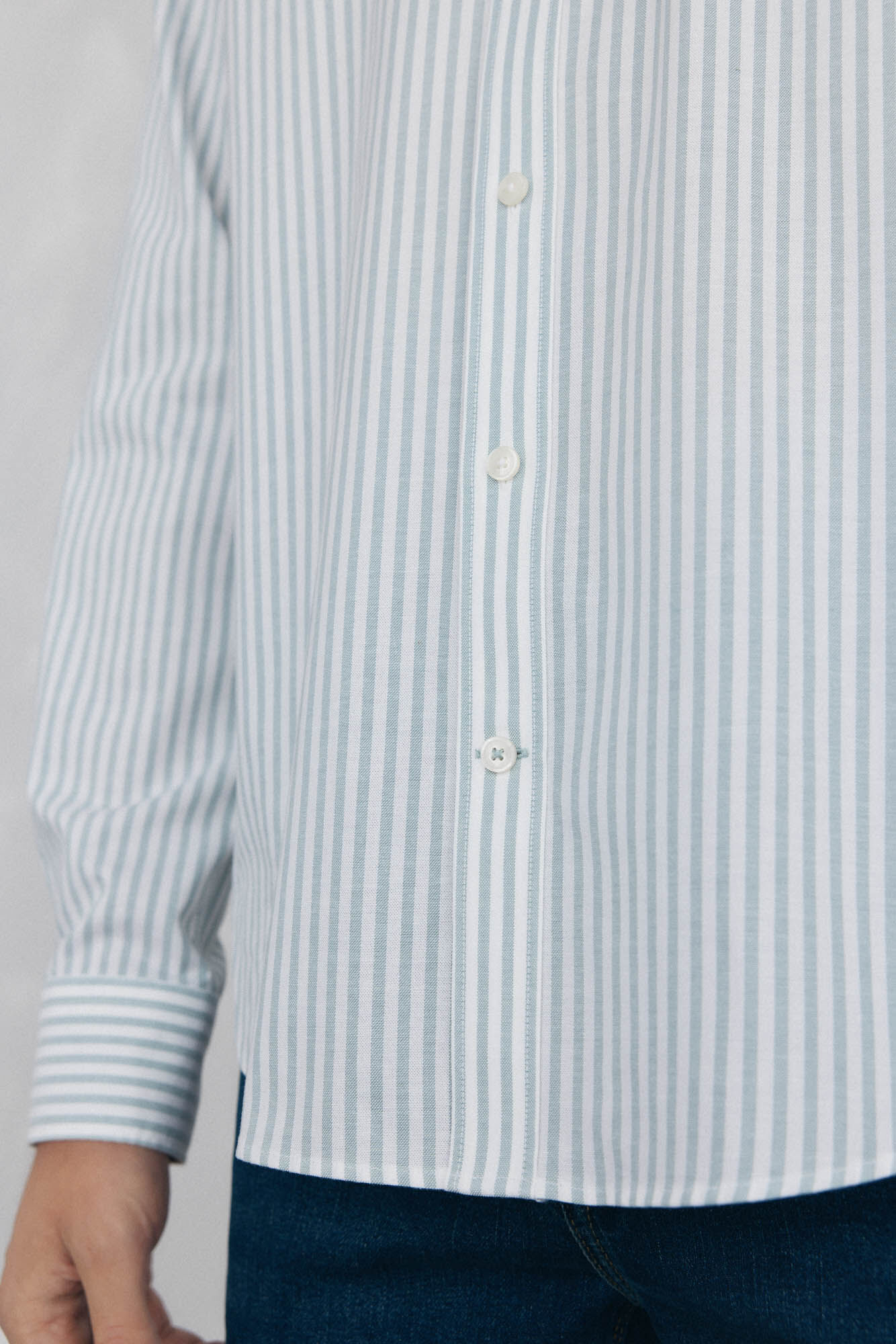 Pedro del Hierro Non iron oxford striped shirt Blue