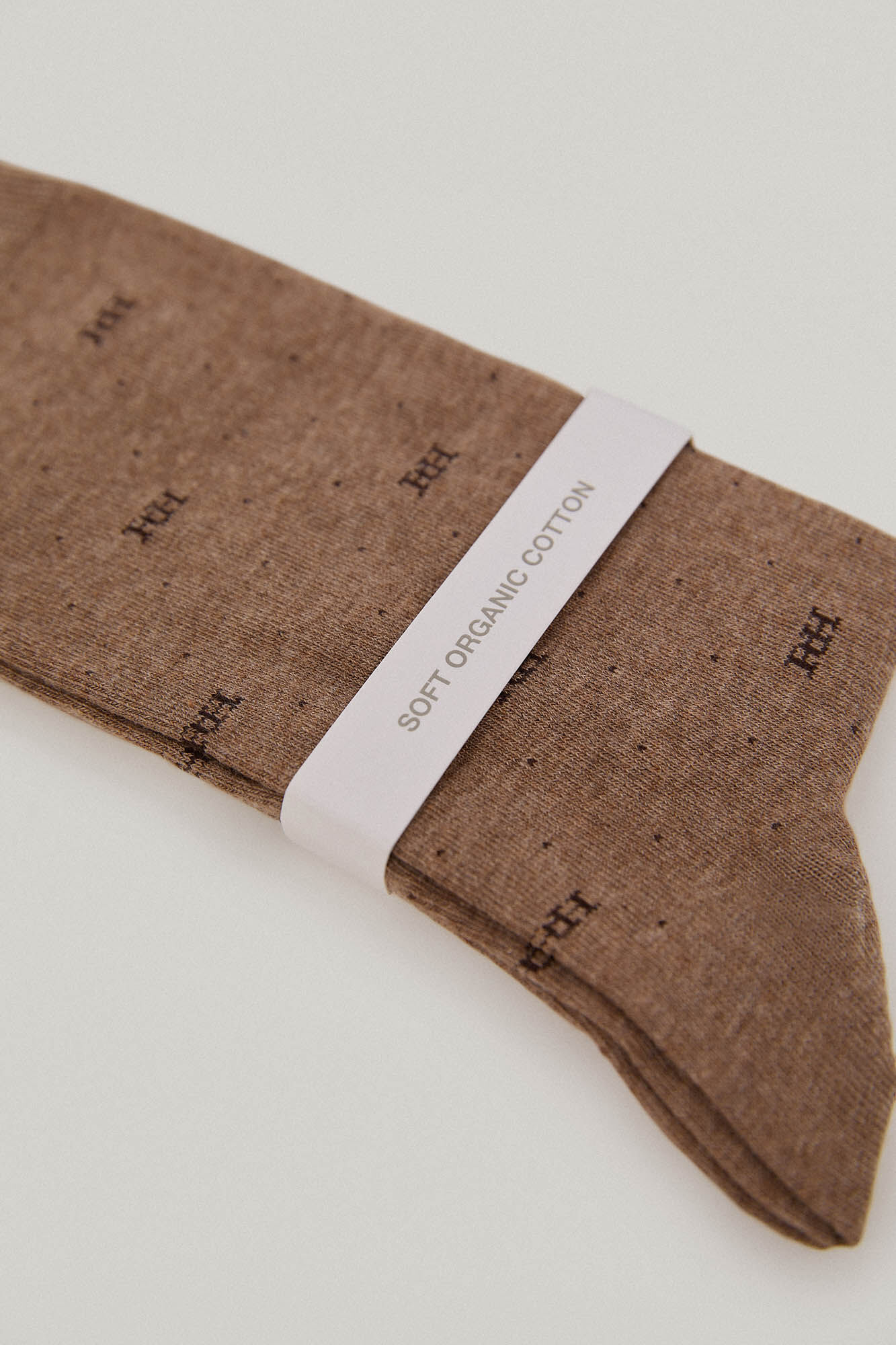 Pedro del Hierro Polka dot logo socks Brown