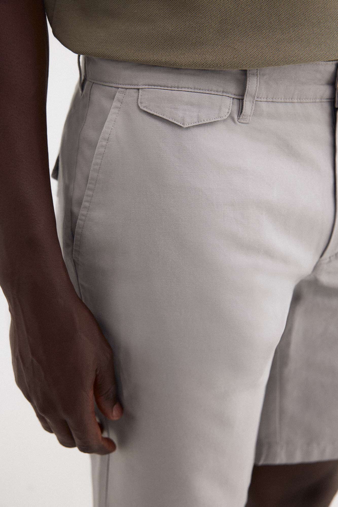 Pedro del Hierro Linen cotton Bermuda shorts Grey