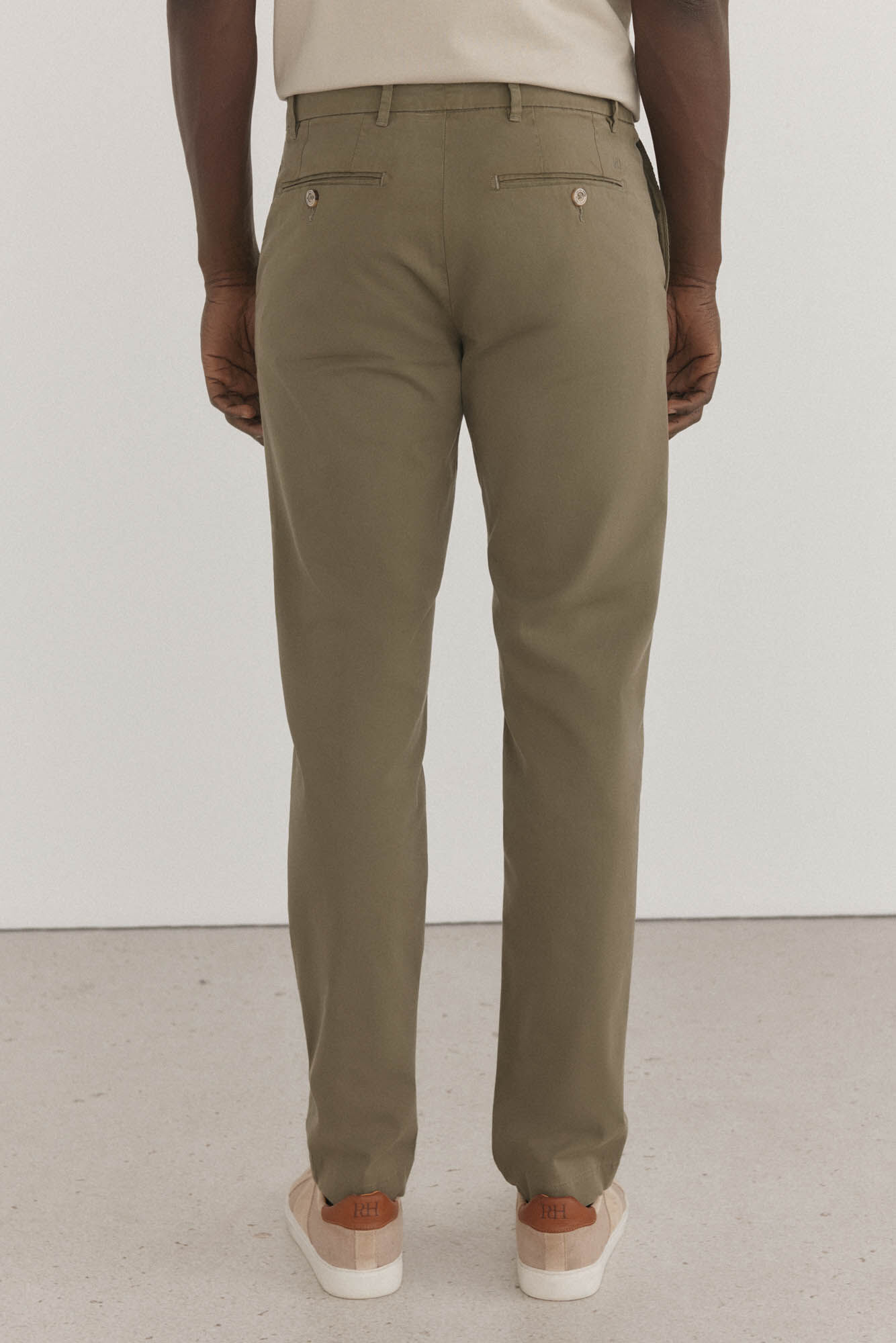 Pedro del Hierro Premium slim fit lightweight chinos pants Green