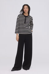 Pedro del Hierro striped buttons Black