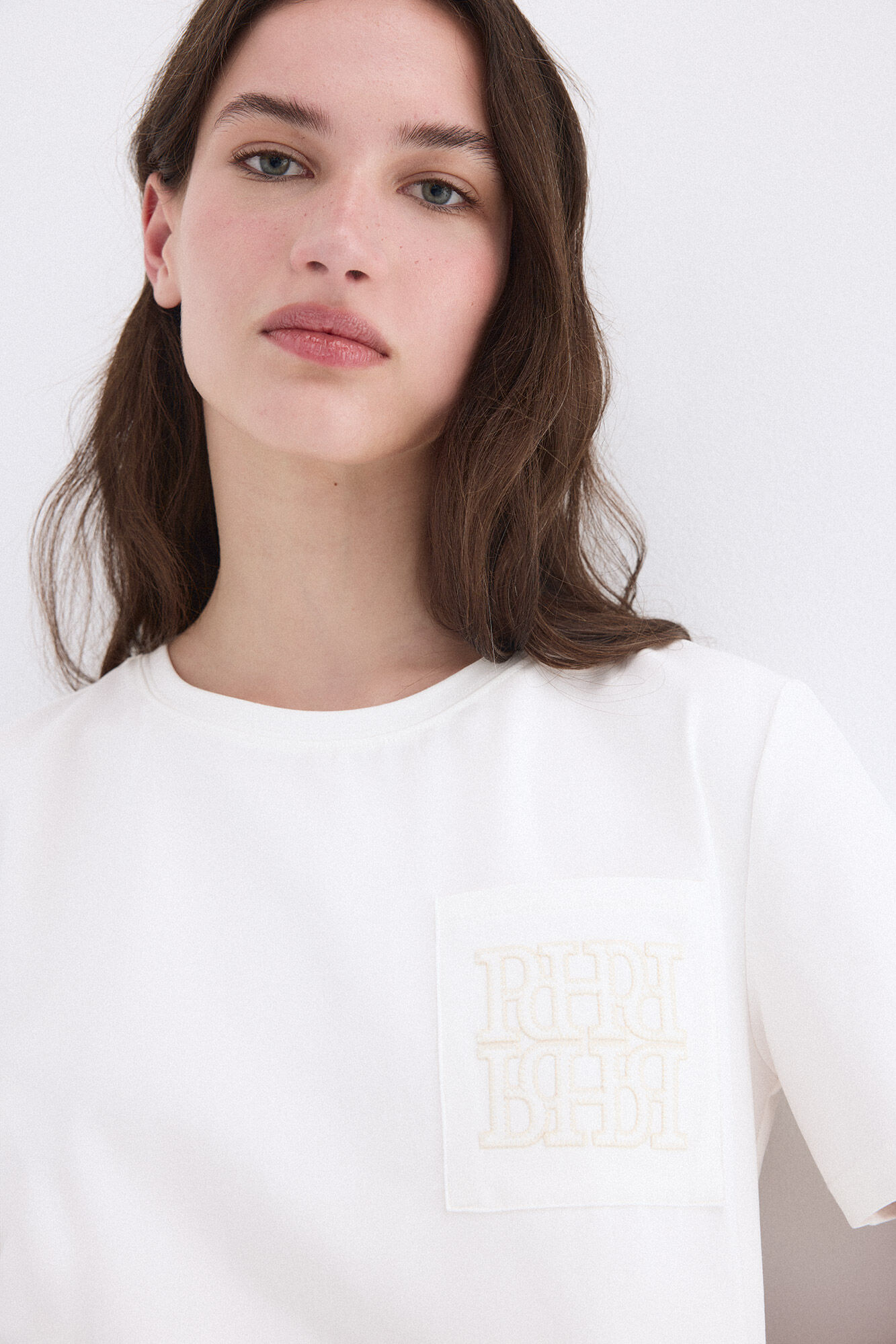 Pedro del Hierro Embroidered logo pocket short sleeve T-shirt